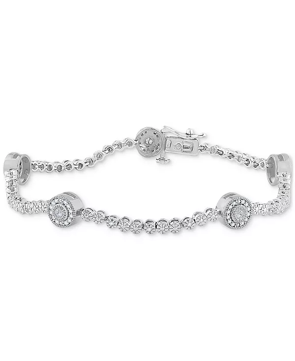 Бриллиантовый браслет из стерлингового серебра (1/2 карата) Macy'S, silver
Бриллиантовый браслет из стерлингового серебра (1/2 карата) Macy'S, silver