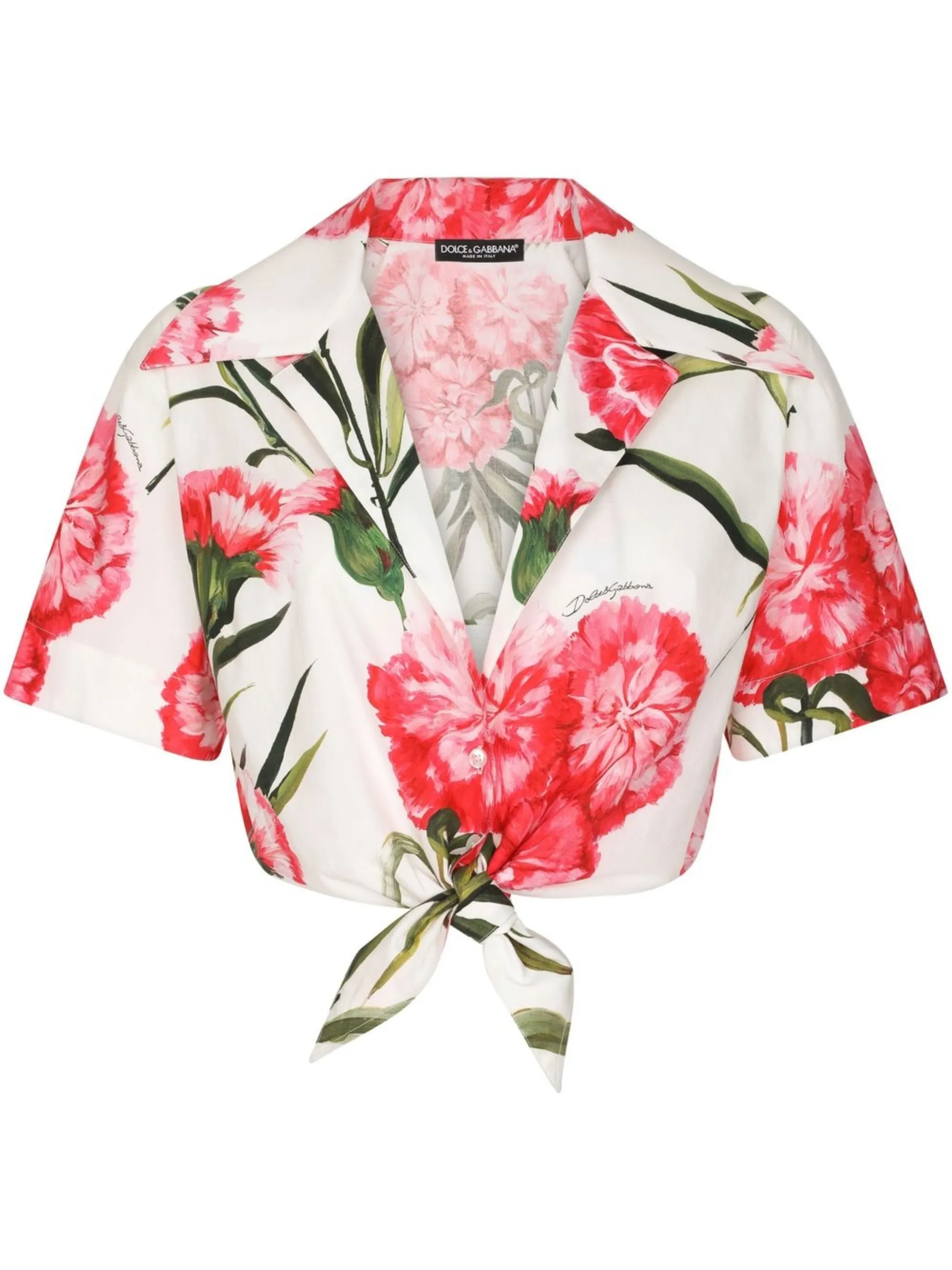 Укороченная рубашка с цветочным принтом Dolce & Gabbana, белый
Укороченная рубашка с цветочным принтом Dolce & Gabbana, белый