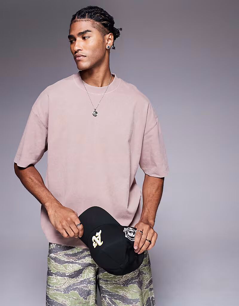 Футболка свободного кроя, плотная, свободного кроя, цвета стираного камня Asos Design
Футболка свободного кроя, плотная, свободного кроя, цвета стираного камня Asos Design