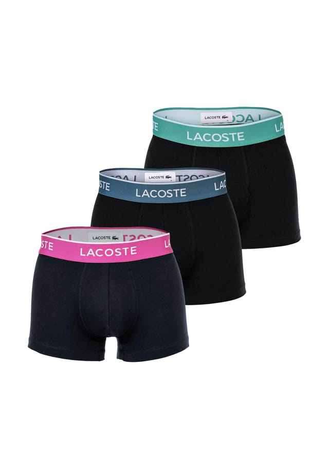 Комплект из 3 трусов-боксеров - повседневные хлопковые эластичные шорты с логотипом на поясе Lacoste, мультиколор
Комплект из 3 трусов-боксеров - повседневные хлопковые эластичные шорты с логотипом на поясе Lacoste, мультиколор