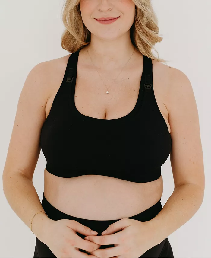 Женский спортивный бюстгальтер с высокой ударопрочностью и спинкой-борцовкой для беременных и кормящих мам с легкосъемными зажимами для кормления грудью AXK, черный 
Женский спортивный бюстгальтер с высокой ударопрочностью и спинкой-борцовкой для беременных и кормящих мам с легкосъемными зажимами для кормления грудью AXK, черный