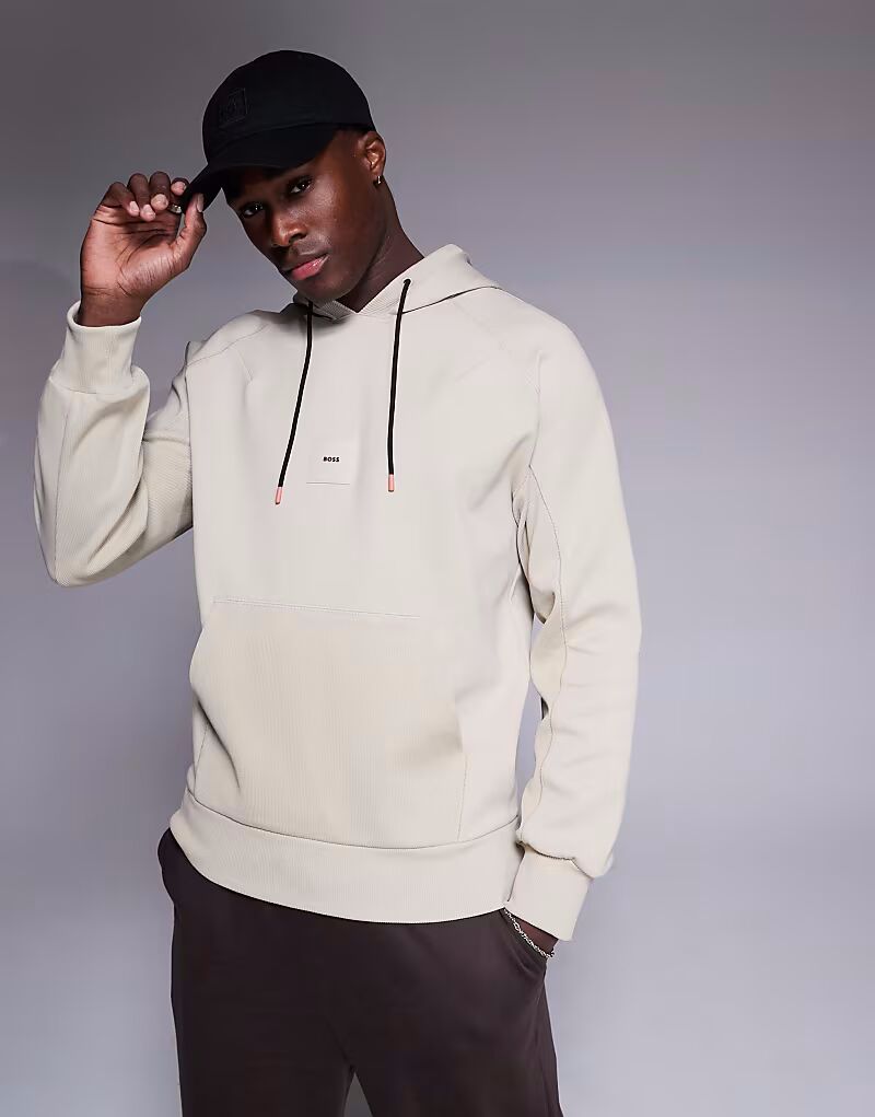 Толстовка с капюшоном BOSS Green Soody Rib с центральным логотипом бежевого цвета
Толстовка с капюшоном BOSS Green Soody Rib с центральным логотипом бежевого цвета