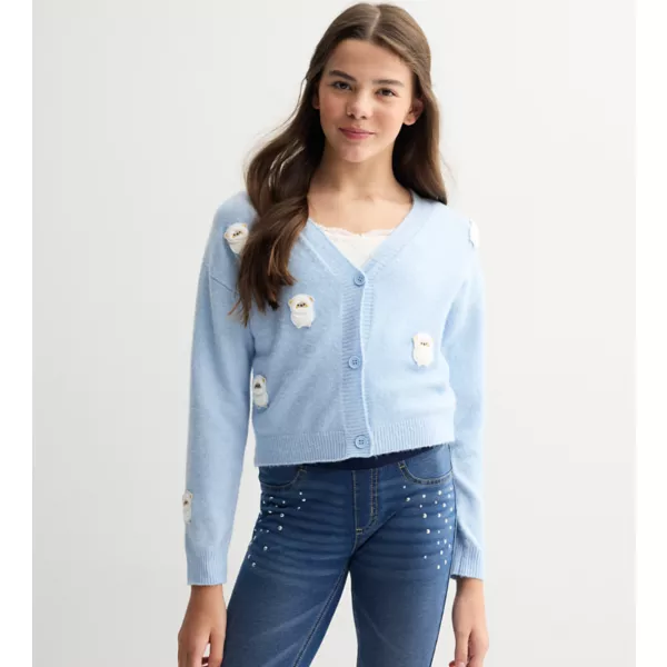 Детский кардиган с 3D аппликацией для девочек 7-16 лет Mini Society, синий
Детский кардиган с 3D аппликацией для девочек 7-16 лет Mini Society, синий