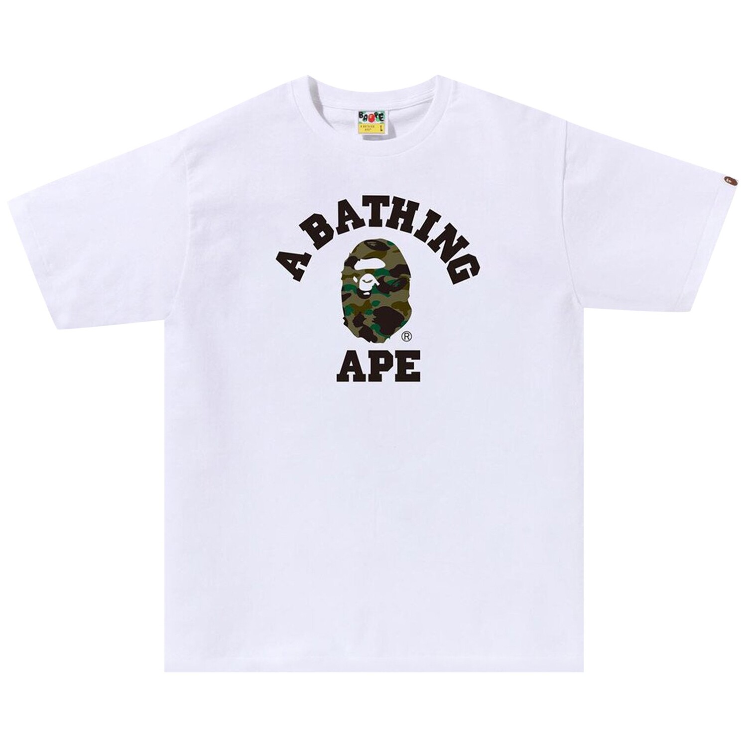 Футболка BAPE 1st Camo College, цвет Белый/Зеленый
Футболка BAPE 1st Camo College, цвет Белый/Зеленый