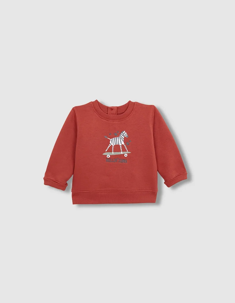 Детский свитшот с принтом зебры и застежкой на спинке Gocco, гранатовый
Детский свитшот с принтом зебры и застежкой на спинке Gocco, гранатовый