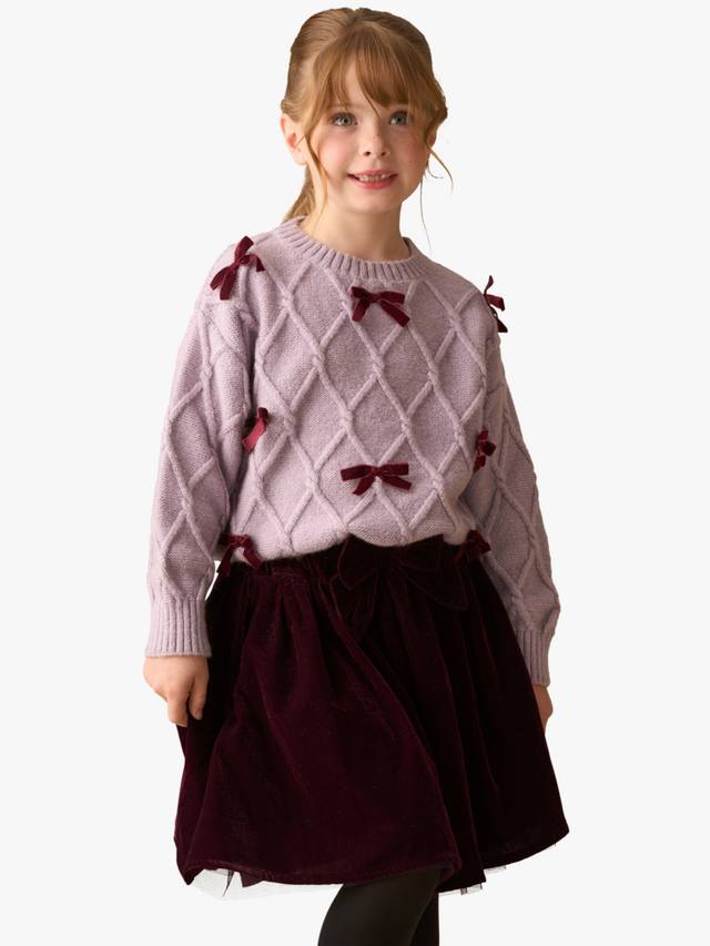 Детский джемпер из бархата с вязаным бантом Angel & Rocket, Purple
Детский джемпер из бархата с вязаным бантом Angel & Rocket, Purple