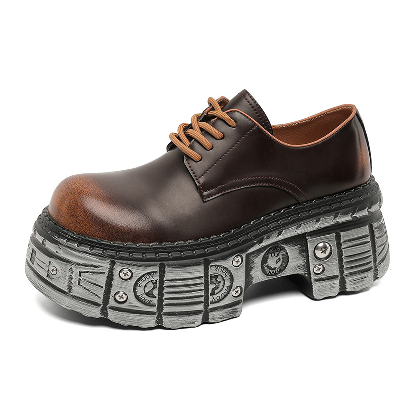 WEISHIBANGWEI Кожаные повседневные туфли мужские коричневые со скрытой платформой, цвет Brown Hidden Wedge
WEISHIBANGWEI Кожаные повседневные туфли мужские коричневые со скрытой платформой, цвет Brown Hidden Wedge