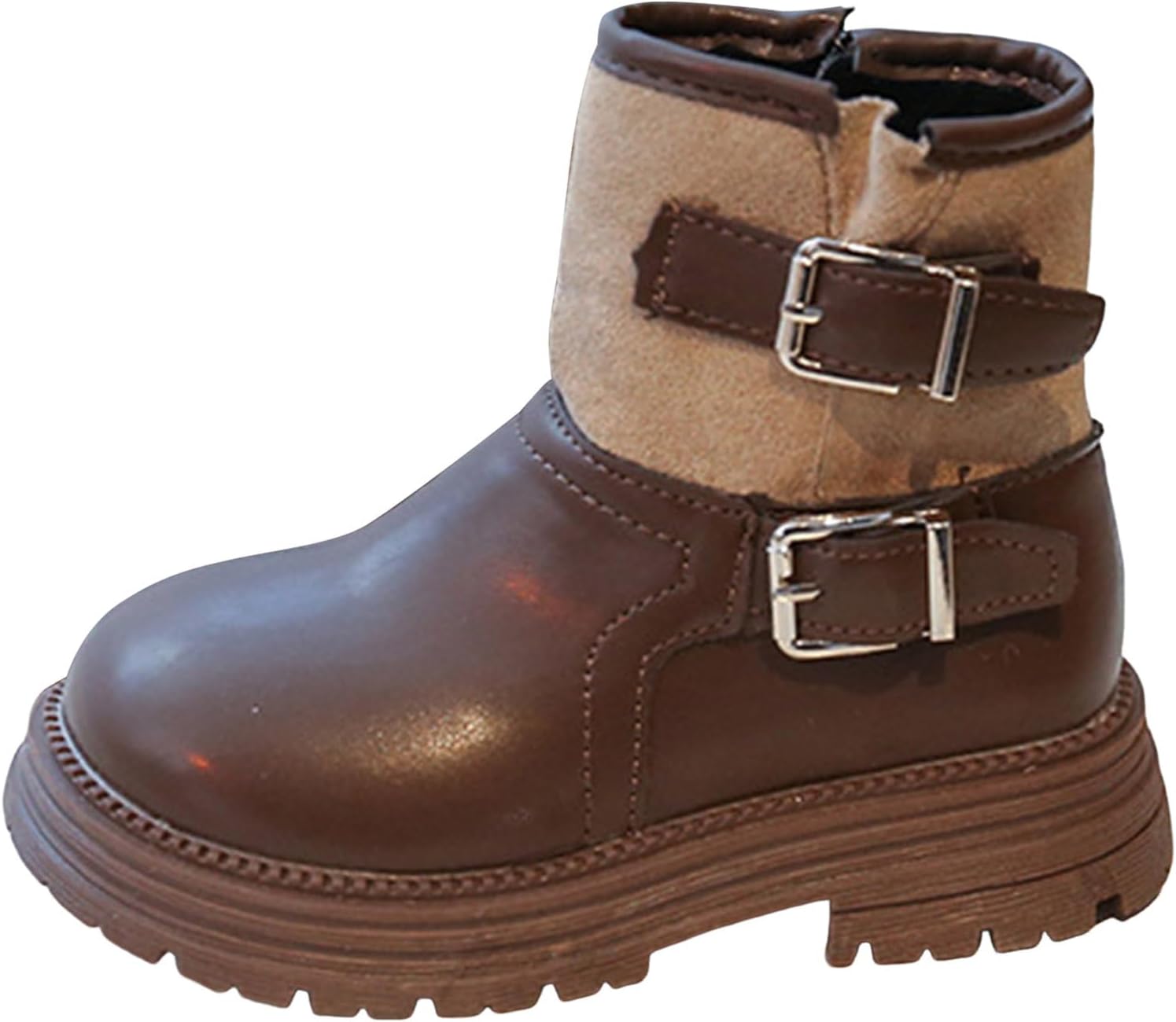 Ботинки IWIHMIV для девочек, с боковой молнией, противоскользящие, удобные зимние ботинки, повседневные, с толстой подошвой, теплые короткие ботильоны, Brown
Ботинки IWIHMIV для девочек, с боковой молнией, противоскользящие, удобные зимние ботинки, повседневные, с толстой подошвой, теплые короткие ботильоны, Brown