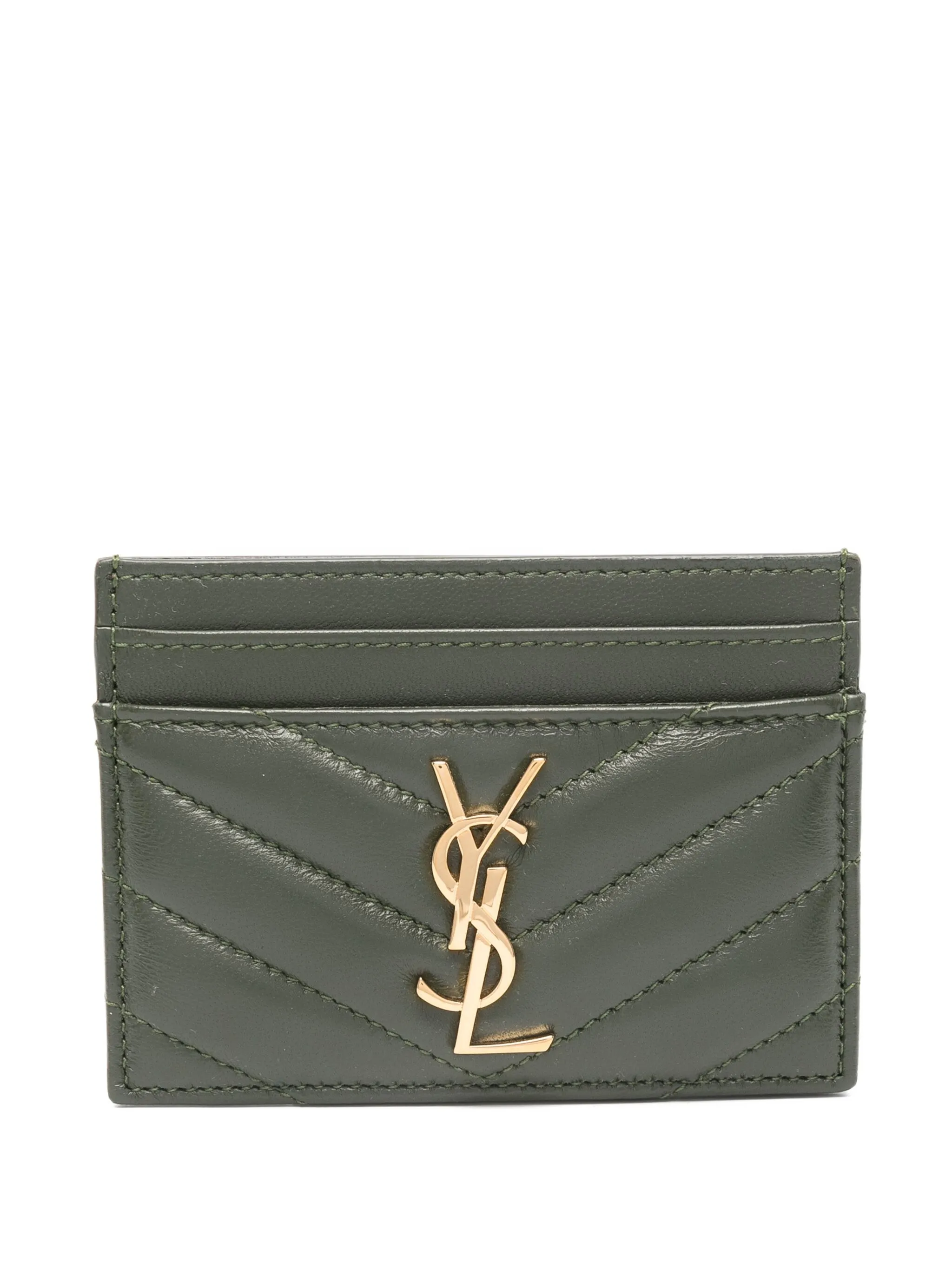 Стеганый картхолдер с логотипом Saint Laurent, зеленый
Стеганый картхолдер с логотипом Saint Laurent, зеленый