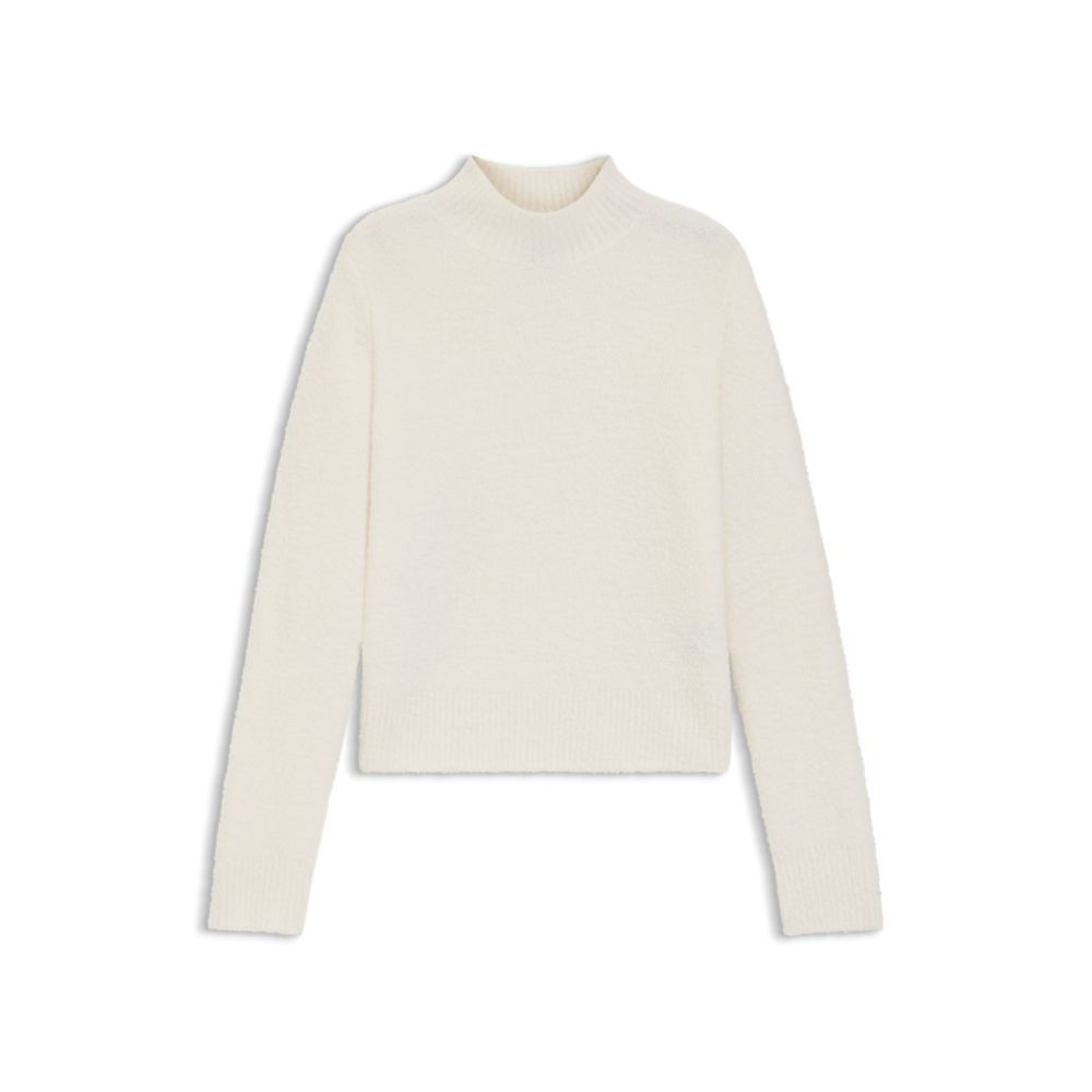 Свитер из смесовой шерсти с воротником-стойкой Boss, белый
Свитер из смесовой шерсти с воротником-стойкой Boss, белый