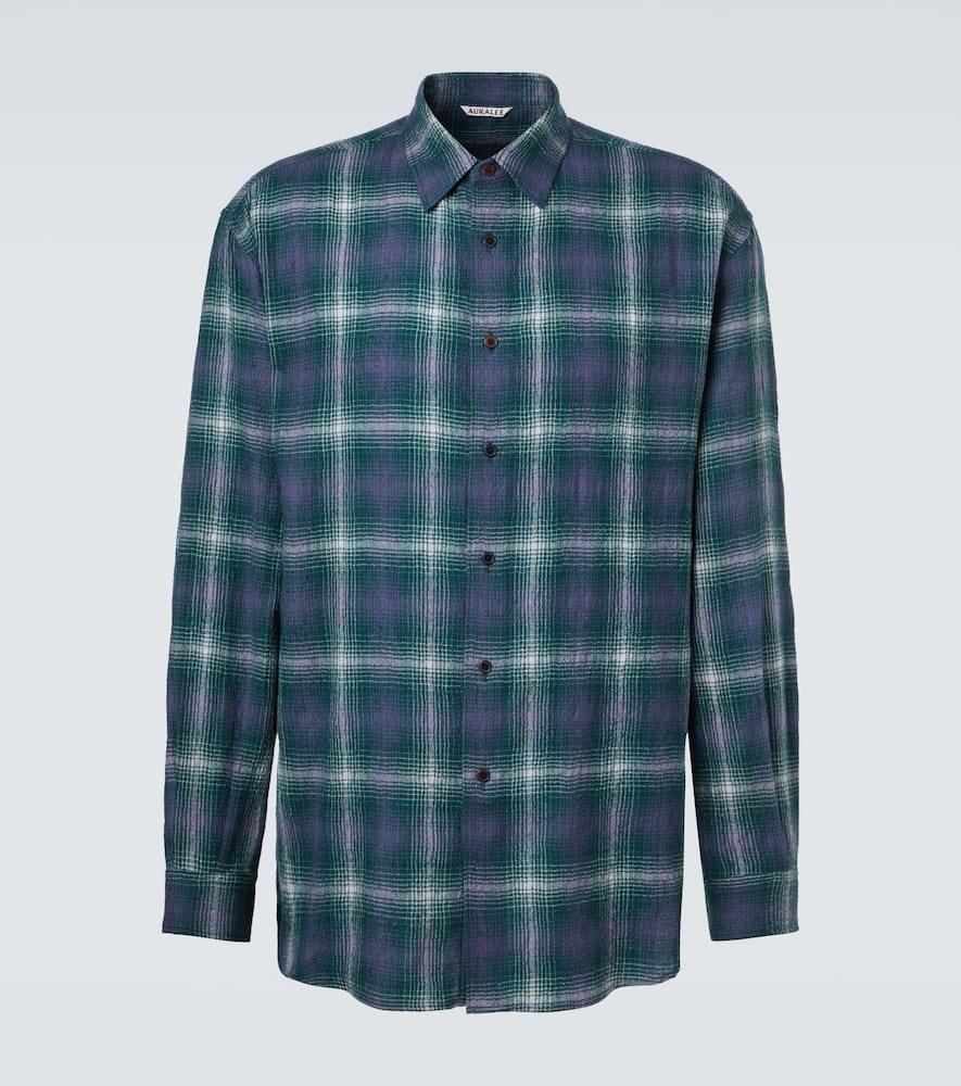 Проверенная шерстяная рубашка Auralee, Forest Green X Navy
Проверенная шерстяная рубашка Auralee, Forest Green X Navy