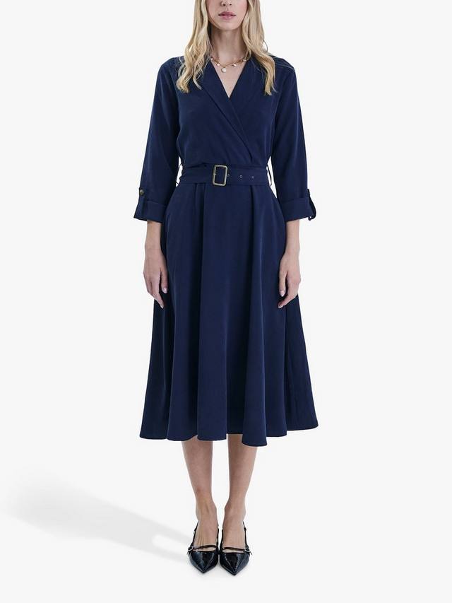 Платье миди-костюма с поясом James Lakeland, темно-синий
Платье миди-костюма с поясом James Lakeland, темно-синий