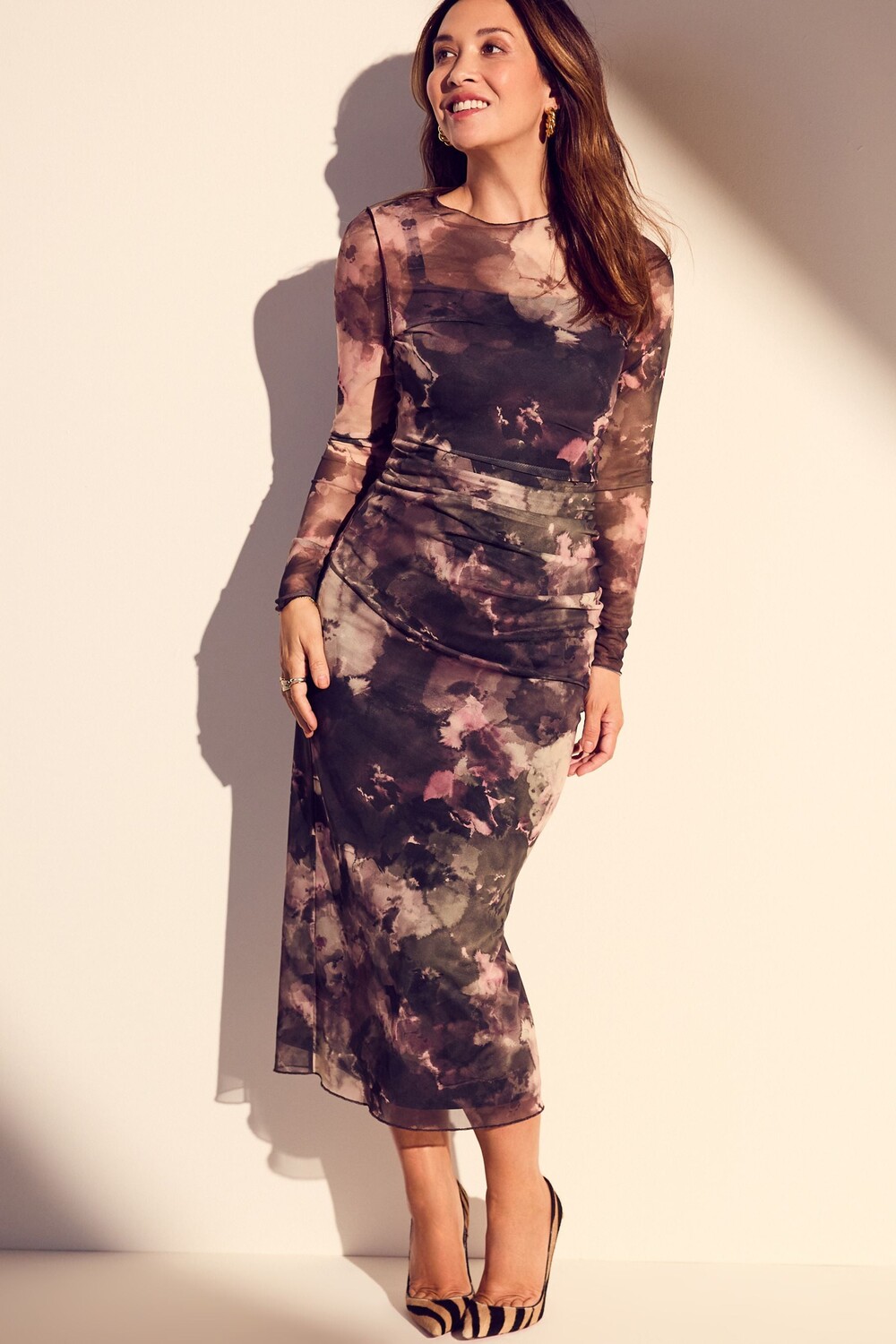 Сетчатое платье с принтом Myleene Klass, фиолетовый
Сетчатое платье с принтом Myleene Klass, фиолетовый