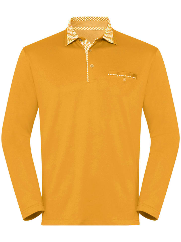 Рубашка с длинными рукавами цвета охры hajo
Рубашка с длинными рукавами цвета охры hajo