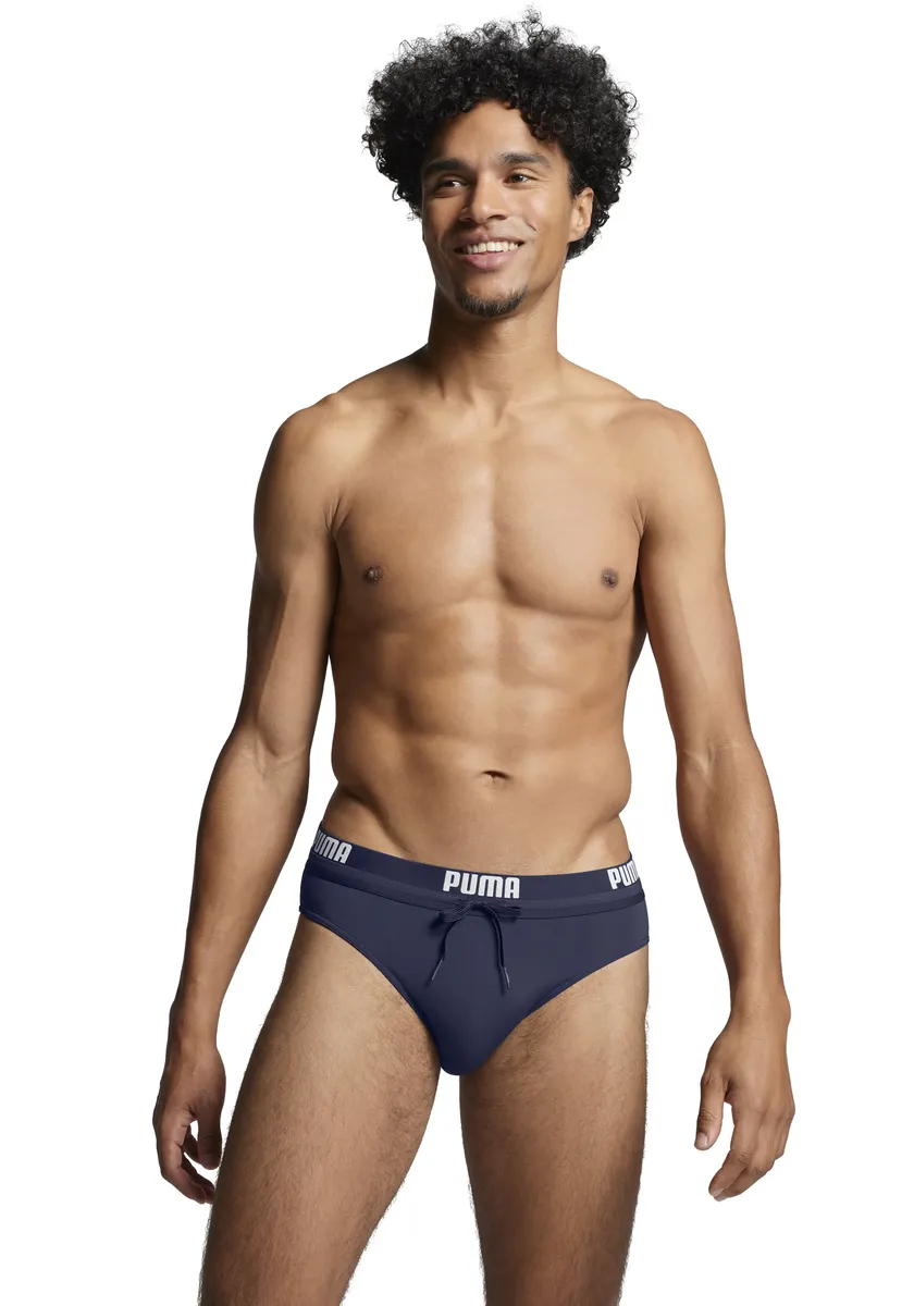 Плавки PUMA с эластичным поясом с логотипом, цвет морской волны
Плавки PUMA с эластичным поясом с логотипом, цвет морской волны