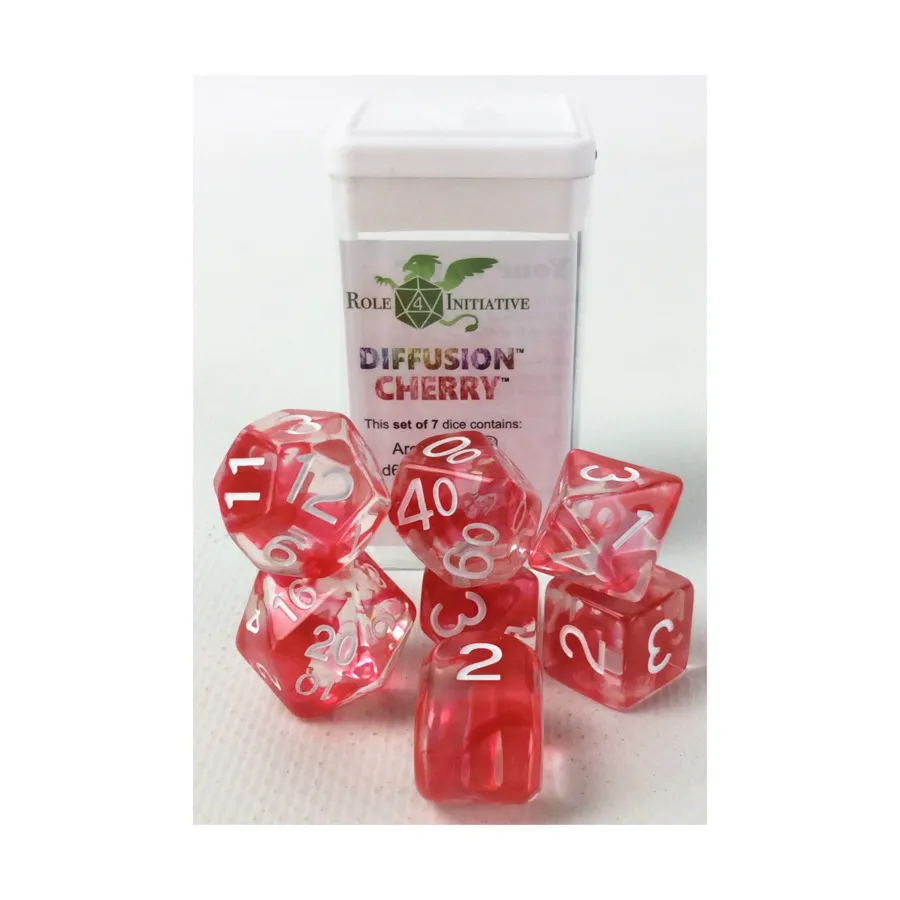 Многогранные игральные кости — вишня, арочные d4 с белыми цифрами (7), Game Dice - Diffusion (Role 4 Initiative)
Многогранные игральные кости — вишня, арочные d4 с белыми цифрами (7), Game Dice - Diffusion (Role 4 Initiative)