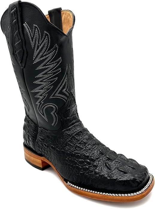 Мужские кожаные ковбойские ботинки с экзотическим принтом крокодила и аллигатора, квадратный носок - черные Generic
Мужские кожаные ковбойские ботинки с экзотическим принтом крокодила и аллигатора, квадратный носок - черные Generic