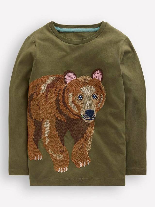 Детская хлопковая футболка с длинными рукавами Superstitch Mini Boden, Classic Khaki Bear
Детская хлопковая футболка с длинными рукавами Superstitch Mini Boden, Classic Khaki Bear