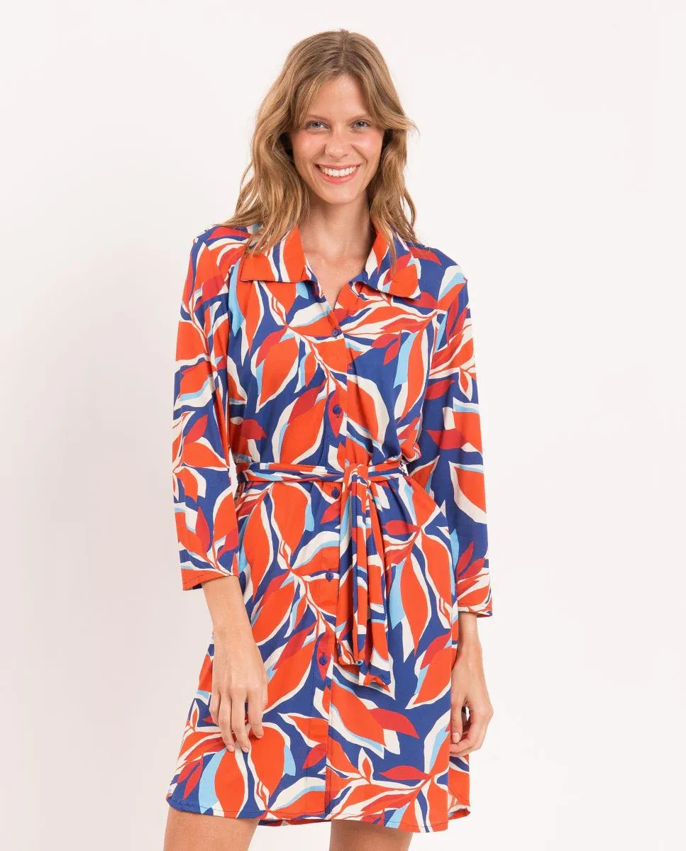 Пляжное платье-рубашка с поясом Río de Sol, синий
Пляжное платье-рубашка с поясом Río de Sol, синий