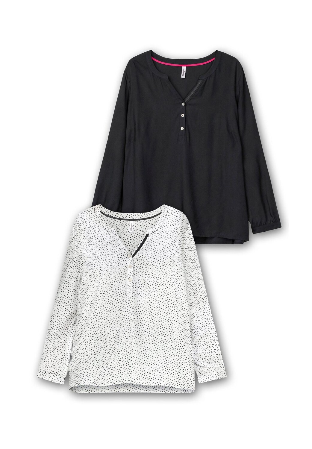 Туника в двойной упаковке, однотонная и с рисунком sheego, цвет Schwarz Gemustert
Туника в двойной упаковке, однотонная и с рисунком sheego, цвет Schwarz Gemustert