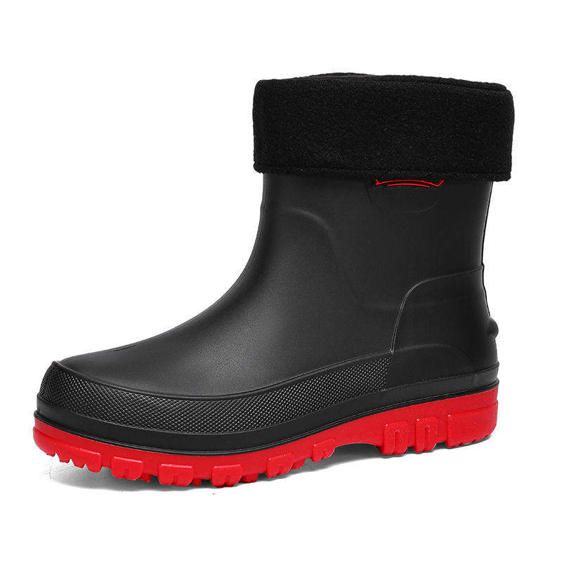 LONGYING Мужские дождевые сапоги черно-красные, цвет Black Red
LONGYING Мужские дождевые сапоги черно-красные, цвет Black Red