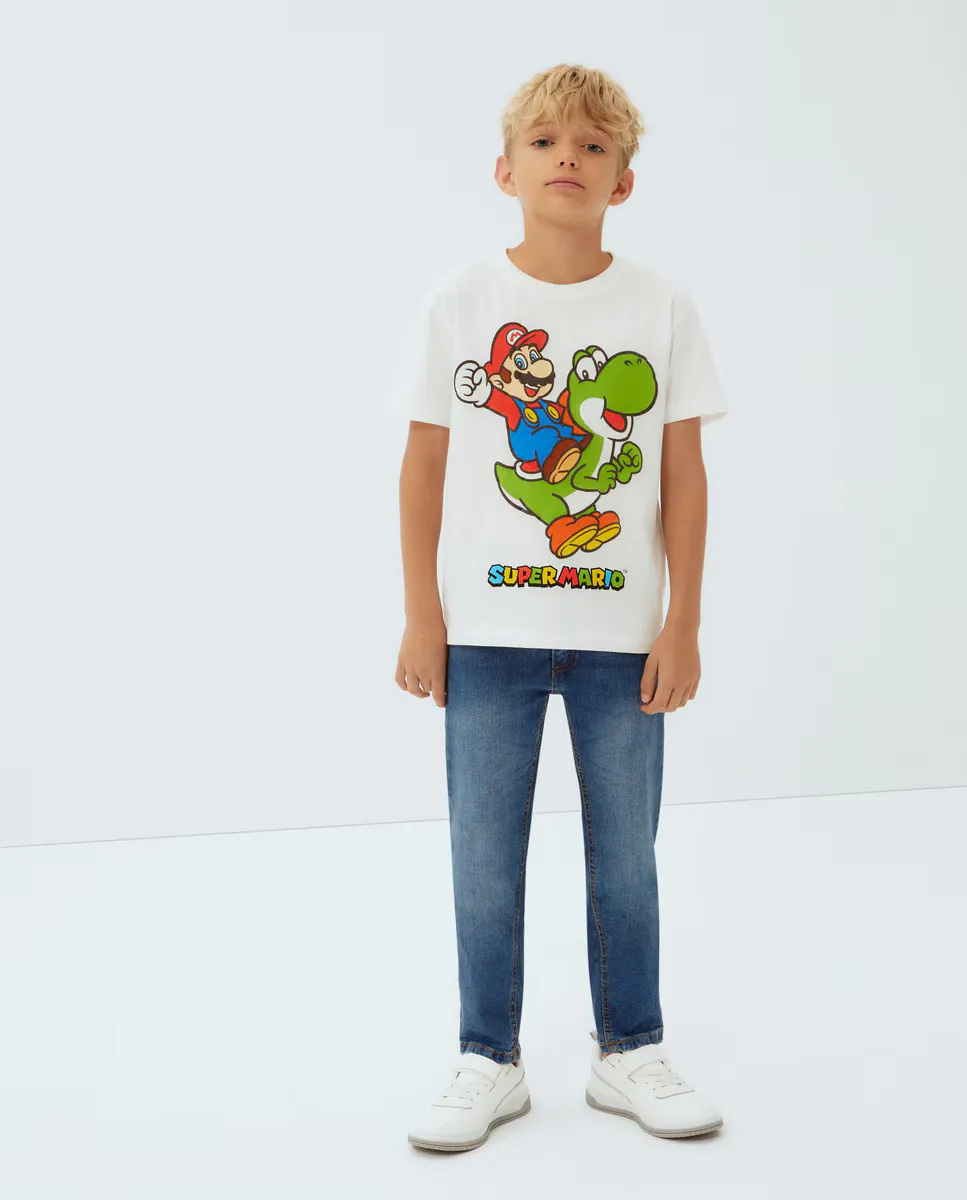 Футболка для мальчика с короткими рукавами и принтом Mario Bross Kids El Corte Inglés, белый
Футболка для мальчика с короткими рукавами и принтом Mario Bross Kids El Corte Inglés, белый