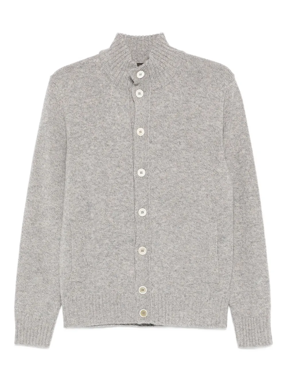 Шерстяной кардиган с высоким воротом Zanone, серый
Шерстяной кардиган с высоким воротом Zanone, серый