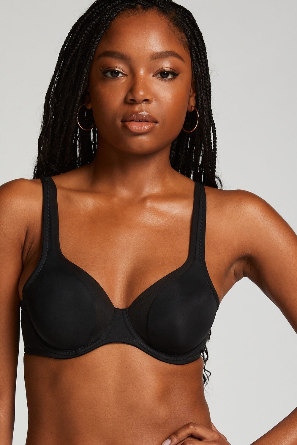 Сетчатый бюстгальтер без подкладок на косточках Hunkemoller, черный 
Сетчатый бюстгальтер без подкладок на косточках Hunkemoller, черный