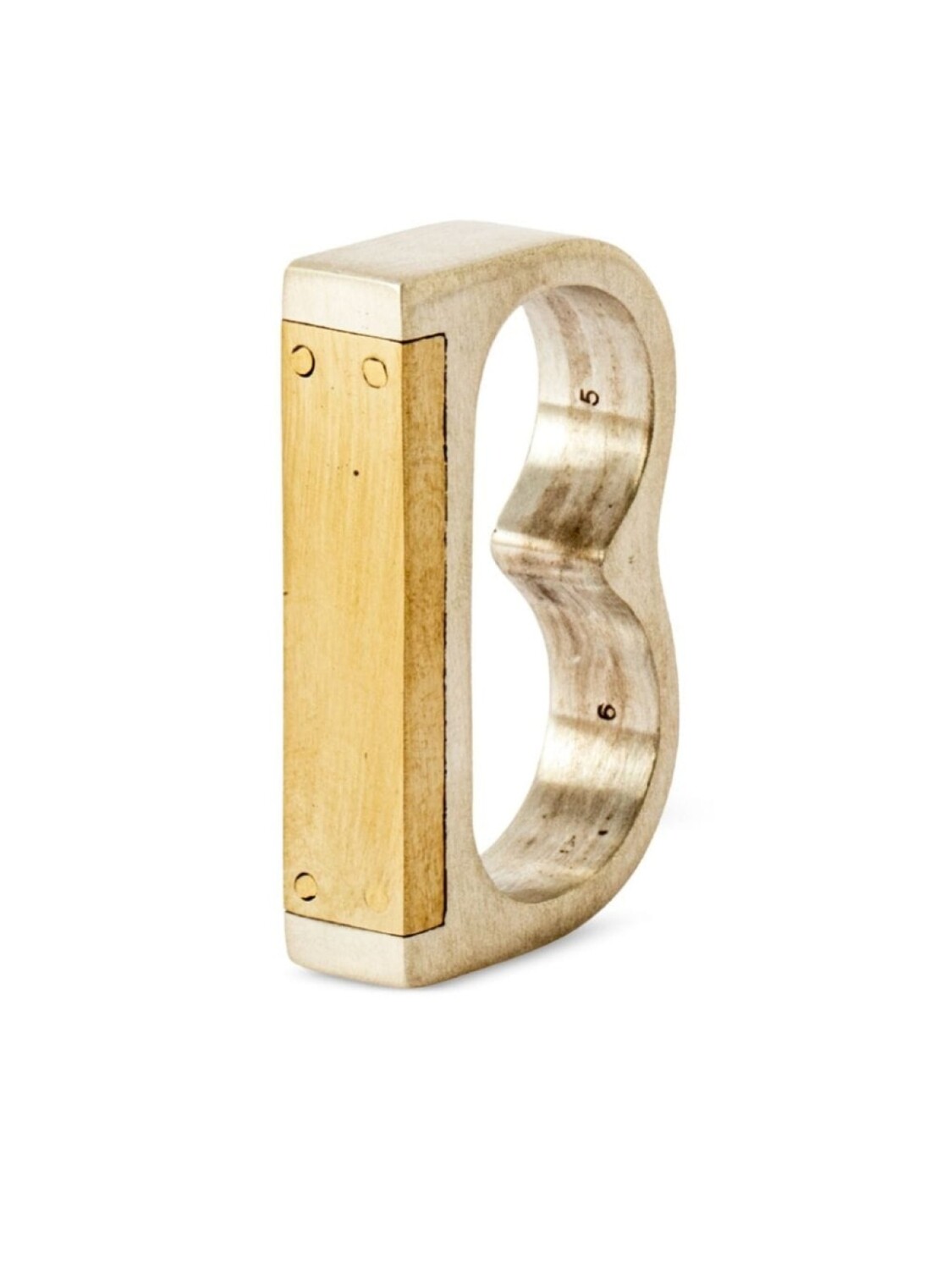 Матовое серебряное кольцо Plate Double Parts of Four, серебряный 
Матовое серебряное кольцо Plate Double Parts of Four, серебряный