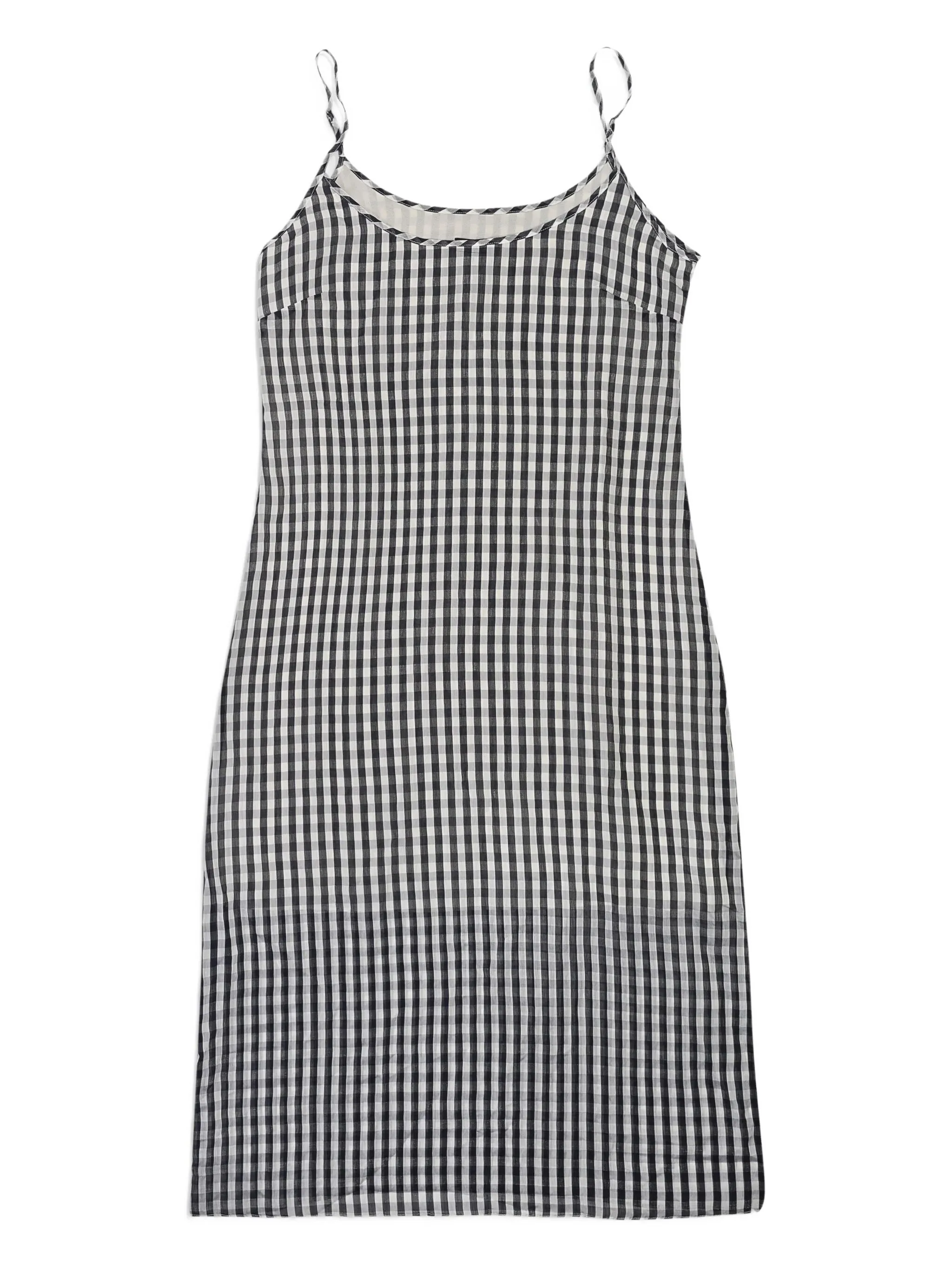 Платье миди в клетку гингем Callipygian, черный
Платье миди в клетку гингем Callipygian, черный