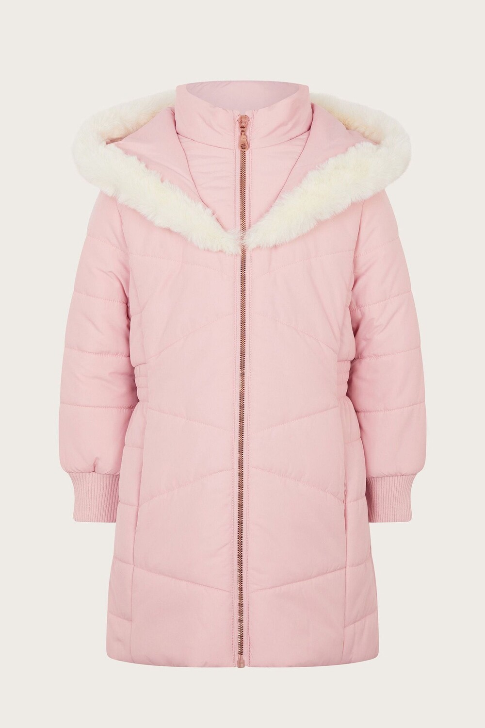 Пуховик с капюшоном и отделкой из искусственного меха Monsoon, розовый
Пуховик с капюшоном и отделкой из искусственного меха Monsoon, розовый