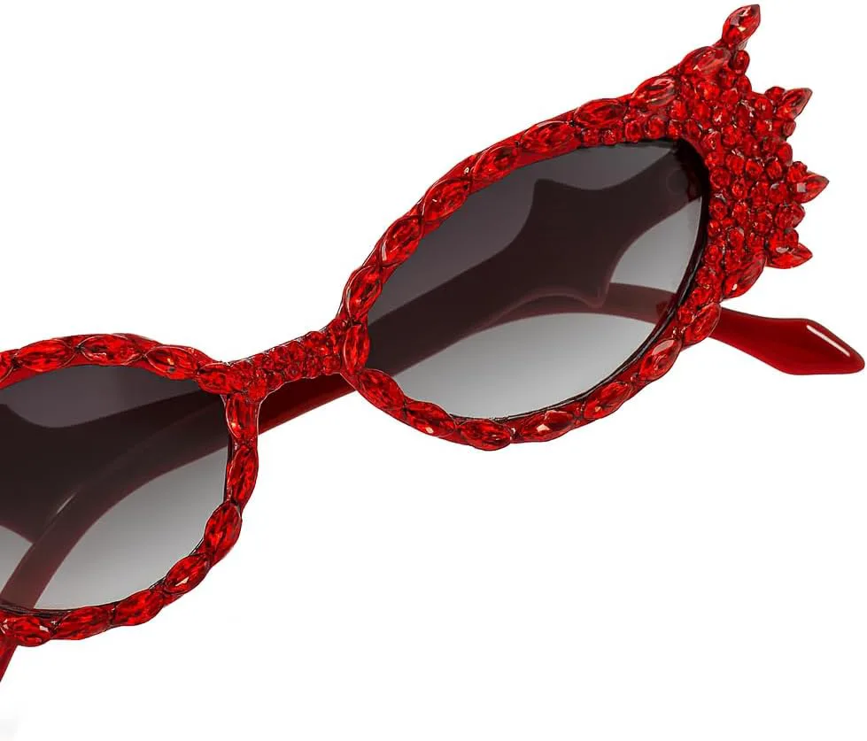 bullabulling Модные блестящие солнцезащитные очки со стразами в форме бабочки и летучей мыши для женщин, идеально подходящие для Хэллоуина и вечеринок, Red
bullabulling Модные блестящие солнцезащитные очки со стразами в форме бабочки и летучей мыши для женщин, идеально подходящие для Хэллоуина и вечеринок, Red