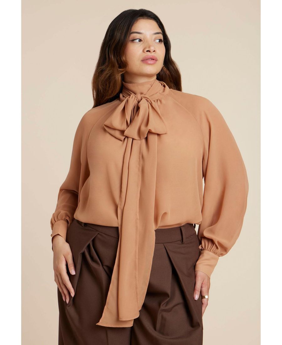 Женская прозрачная блузка с завязками на шее ELOQUII, Apple cinnamon
Женская прозрачная блузка с завязками на шее ELOQUII, Apple cinnamon