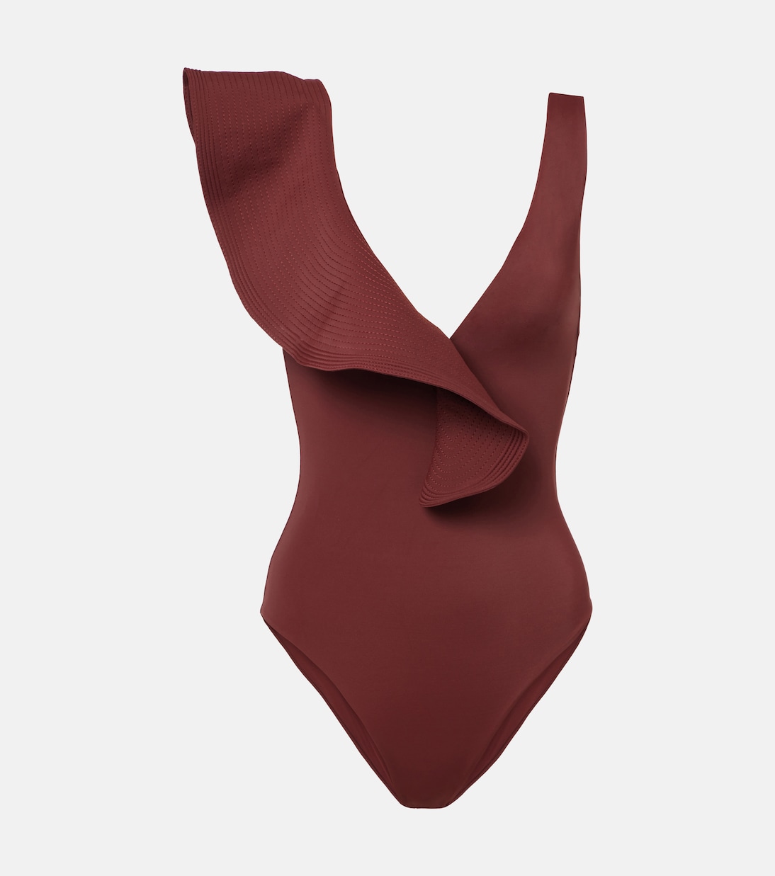 Асимметричный купальник с оборками Болеро Johanna Ortiz, Mocca 
Асимметричный купальник с оборками Болеро Johanna Ortiz, Mocca