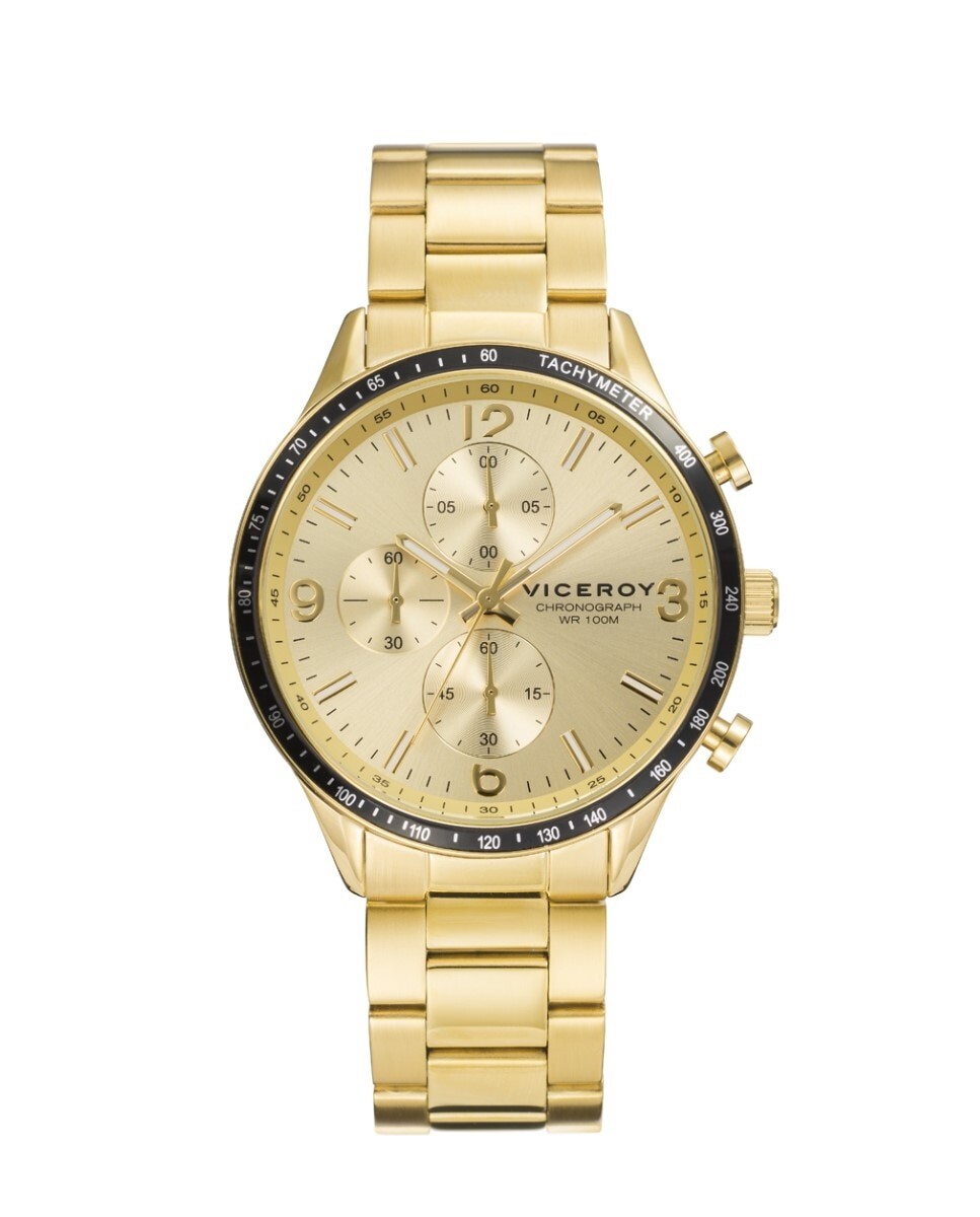 Послушайте мужские часы из стали с золотым IP и хронографом Viceroy, золотой
Послушайте мужские часы из стали с золотым IP и хронографом Viceroy, золотой