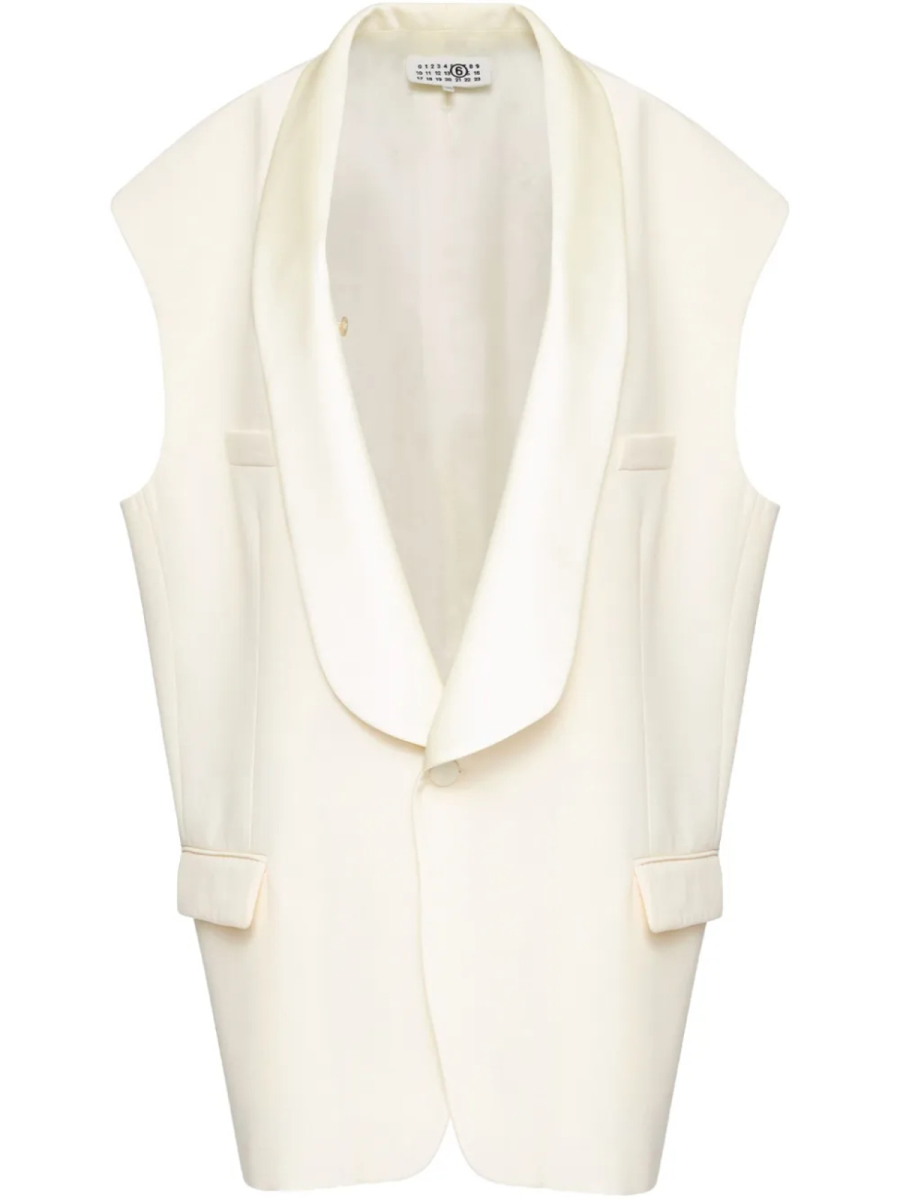 Жилет строгого кроя MM6 Maison Margiela, нейтральный
Жилет строгого кроя MM6 Maison Margiela, нейтральный