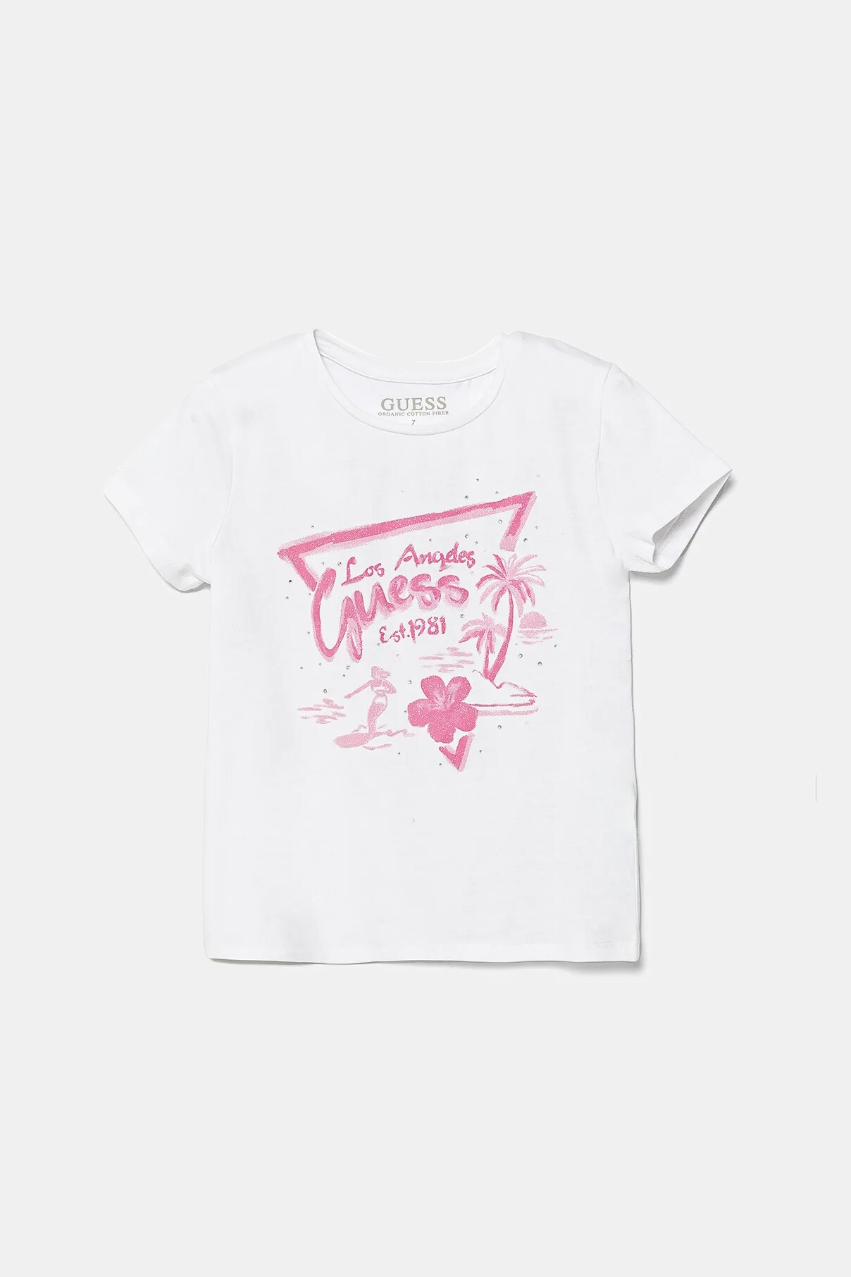 Детская футболка Guess, белый 
Детская футболка Guess, белый
