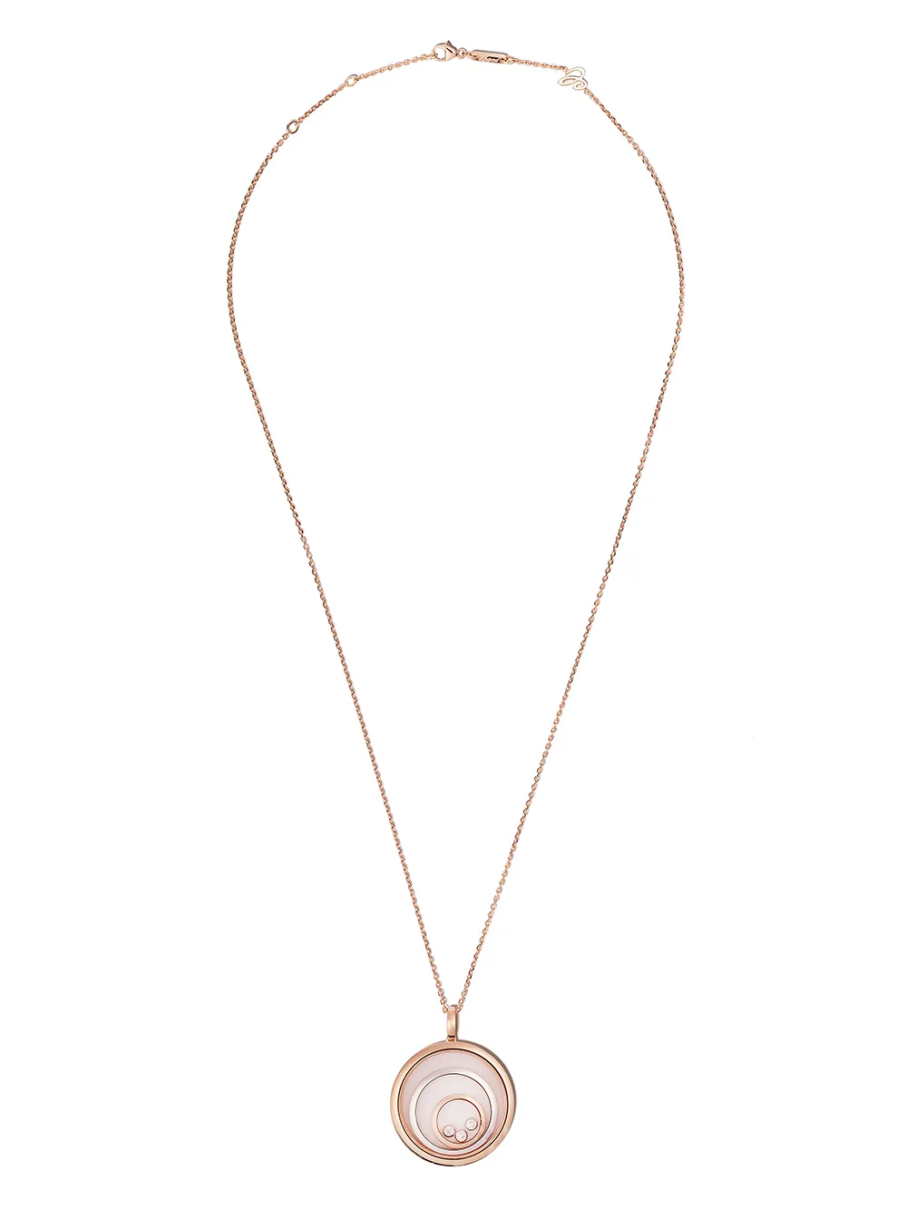 Колье Happy Spirit из розового и белого золота с бриллиантами Chopard
Колье Happy Spirit из розового и белого золота с бриллиантами Chopard