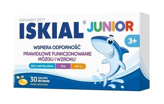 Iskial Junior Kapsułki Do Żucia Масло печени акулы, 30 шт.
Iskial Junior Kapsułki Do Żucia Масло печени акулы, 30 шт.