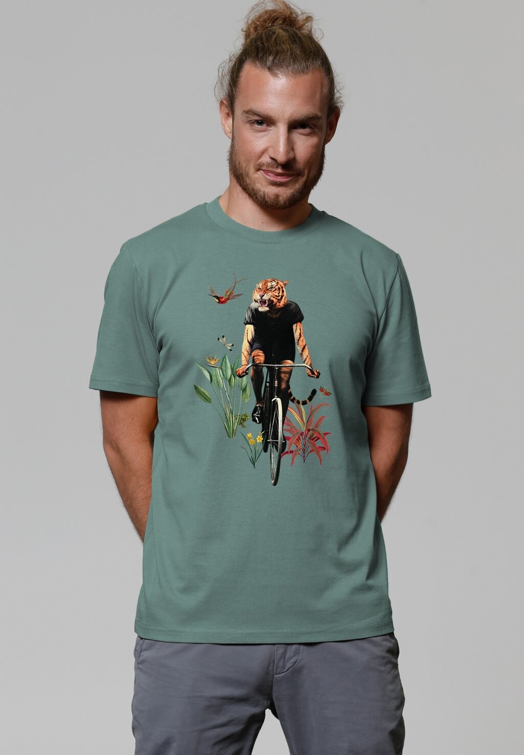 Футболка с принтом FANCY TIGER watapparel, темно-зеленый
Футболка с принтом FANCY TIGER watapparel, темно-зеленый