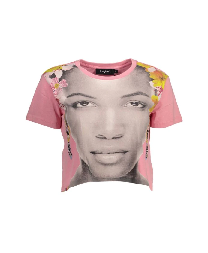 Хлопковая футболка с коротким рукавом Desigual, розовый
Хлопковая футболка с коротким рукавом Desigual, розовый