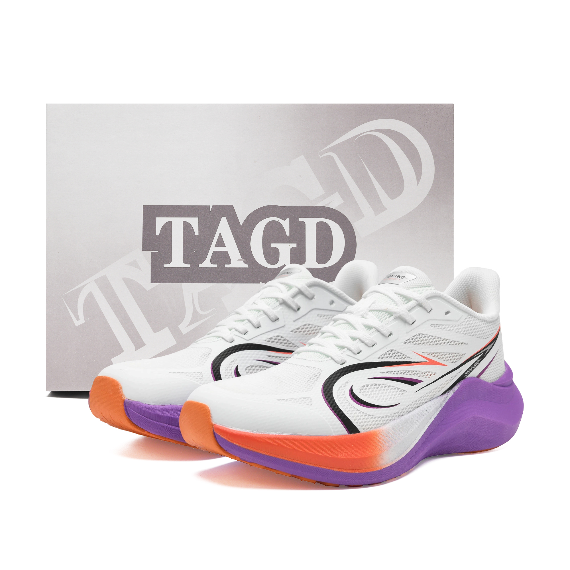 Нескользящие, износостойкие, упругие, легкие, амортизирующие, низкие детские кроссовки для бега для подростков TAGD, белый/черный/фиолетовый
Нескользящие, износостойкие, упругие, легкие, амортизирующие, низкие детские кроссовки для бега для подростков TAGD, белый/черный/фиолетовый