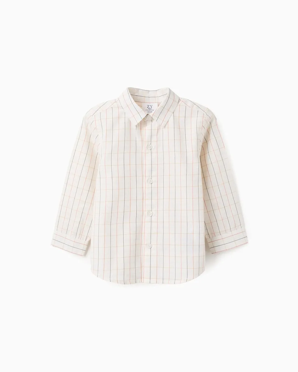 Рубашка для маленького мальчика, 100% хлопок, в клетку Zippy, бежевый
Рубашка для маленького мальчика, 100% хлопок, в клетку Zippy, бежевый