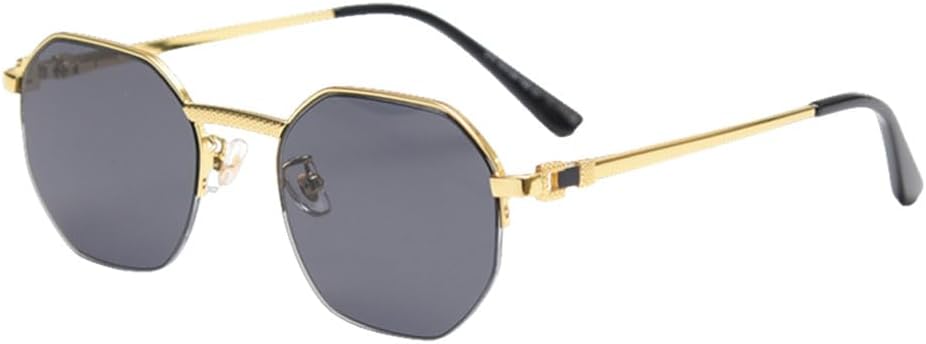 Солнцезащитные очки Blue Polygon для женщин, полуободковые металлические очки для мужчин, восьмиугольные линзы с градиентом, защита от УФ-излучения UV400 VFDHN, Gold With Black
Солнцезащитные очки Blue Polygon для женщин, полуободковые металлические очки для мужчин, восьмиугольные линзы с градиентом, защита от УФ-излучения UV400 VFDHN, Gold With Black