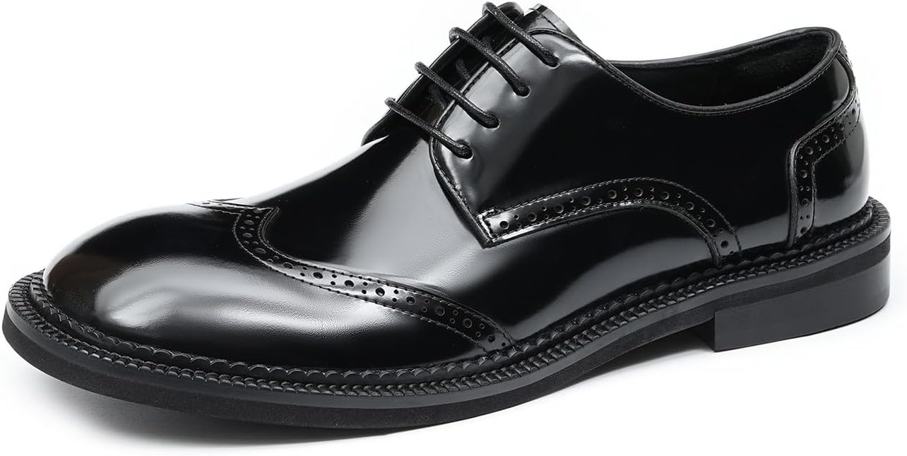 Мужские оксфорды Santimon из лакированной кожи - формальные туфли с квадратным носком и брогированием, классические туфли для костюма, выпускного, свадьбы и деловых встреч, черный
Мужские оксфорды Santimon из лакированной кожи - формальные туфли с квадратным носком и брогированием, классические туфли для костюма, выпускного, свадьбы и деловых встреч, черный