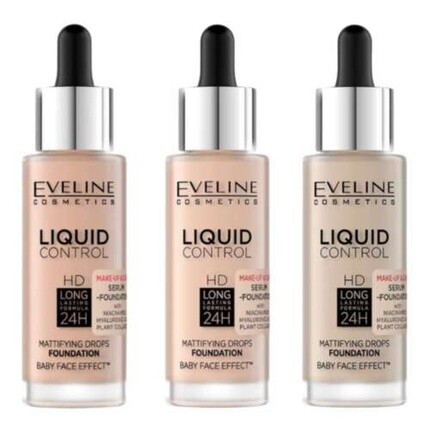 Тональная основа Liquid Control Foundation HD Mattifying Drops с ниацинамидом 32 мл Eveline
Тональная основа Liquid Control Foundation HD Mattifying Drops с ниацинамидом 32 мл Eveline