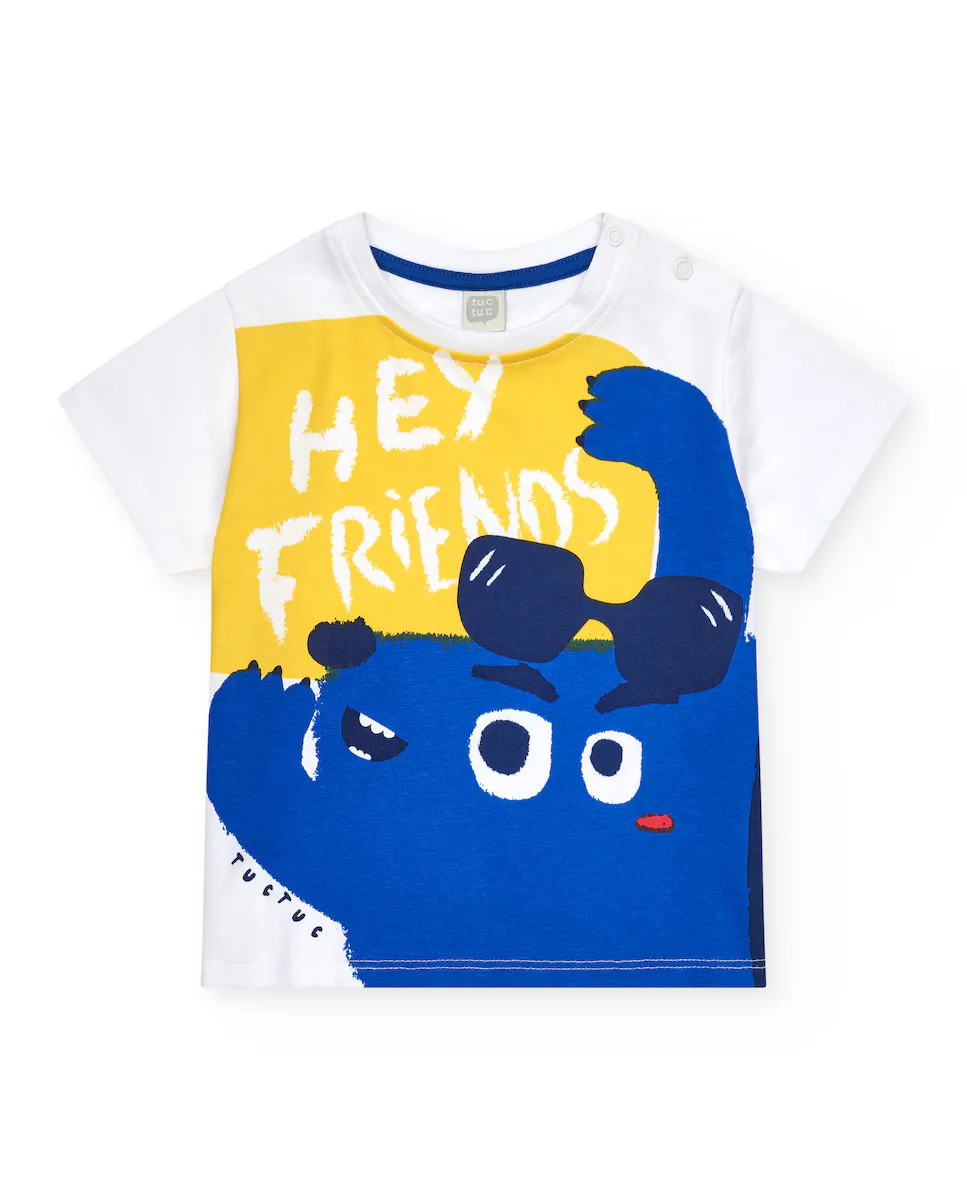 Baby boy футболка с коротким рукавом и надписью "Привет, друзья" Tuc tuc, белый
Baby boy футболка с коротким рукавом и надписью "Привет, друзья" Tuc tuc, белый