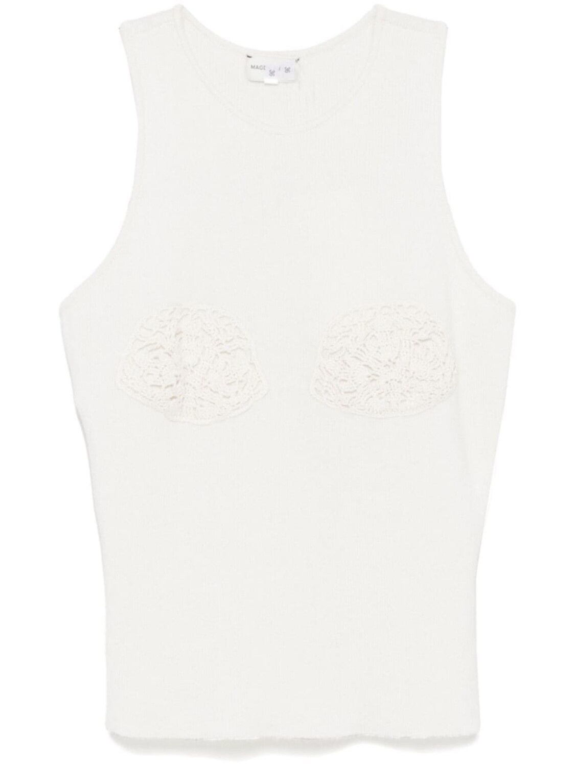 Топ с деталями, связанными крючком от Magda Butrym, серый
Топ с деталями, связанными крючком от Magda Butrym, серый