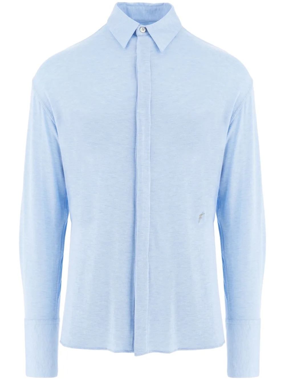 Рубашка с вышитым логотипом Ferragamo, синий
Рубашка с вышитым логотипом Ferragamo, синий