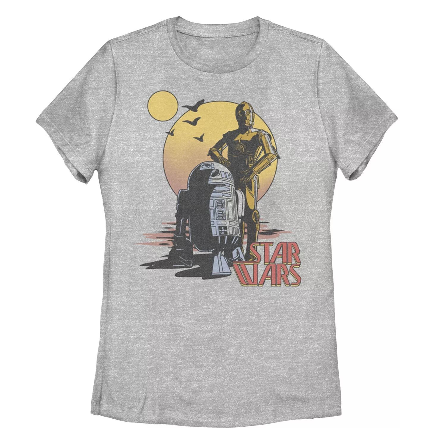 Футболка с портретом в стиле ретро «Звездные войны» для юниоров C-3PO и R2-D2 на Татуине Star Wars
Футболка с портретом в стиле ретро «Звездные войны» для юниоров C-3PO и R2-D2 на Татуине Star Wars